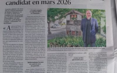 Annonce de notre liste « Roussillon 2026 » dans le Dauphiné Libéré